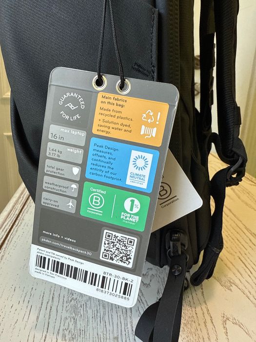 Дорожній рюкзак Peak Design Travel Backpack 30 л Black