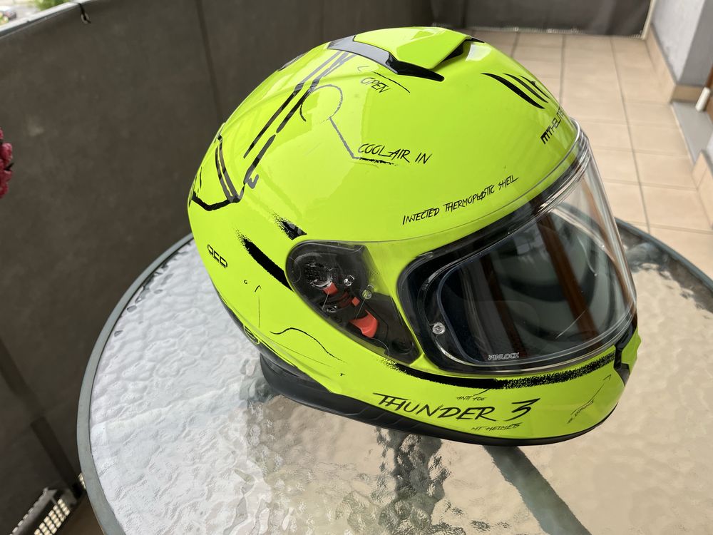 Kask MT Thunder 3 SV Fluo rozm S + interkom Sena SMH5