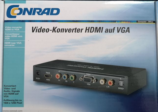 VGA/HDMI video konwerter do laptopa, projektora
