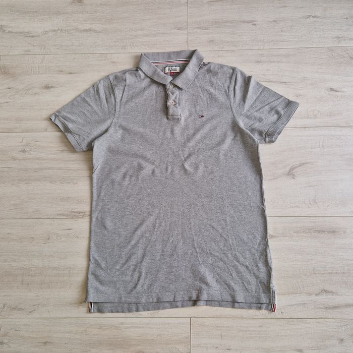 Tommy Hilfiger oryginalna koszulka polo siwa L
