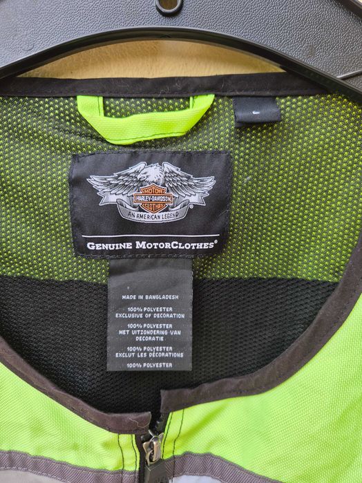 Colete reflector Harley Davidson verde tamanho L