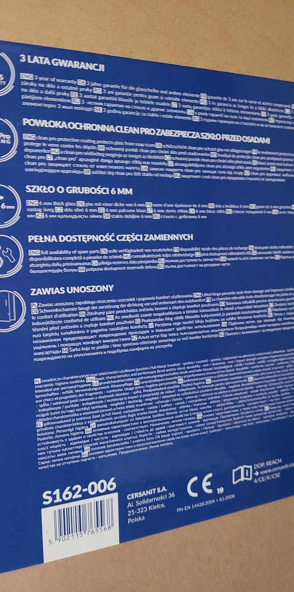 Kabina prysznicowa - ścianka i drzwi Cersanit Moduo