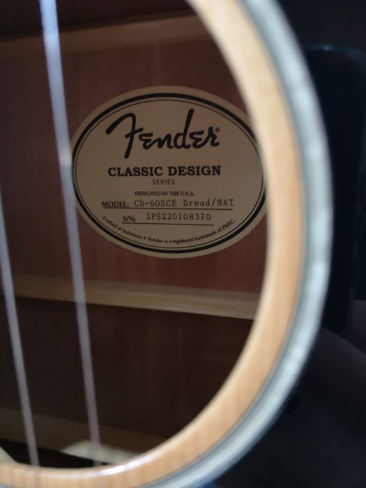 Guitarra Fender Electro-acustica CD-60SCE