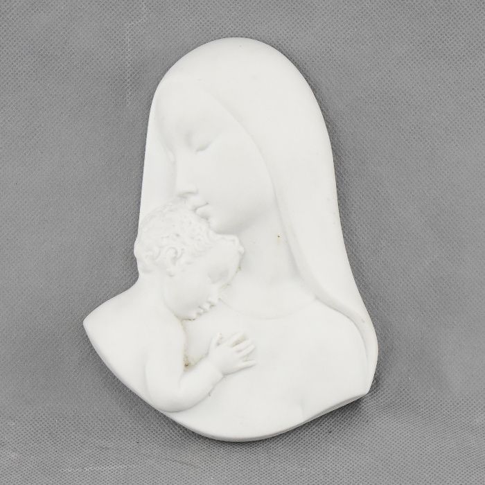 Placa / Figura de Mãe com criança Biscuit Vista Alegre
