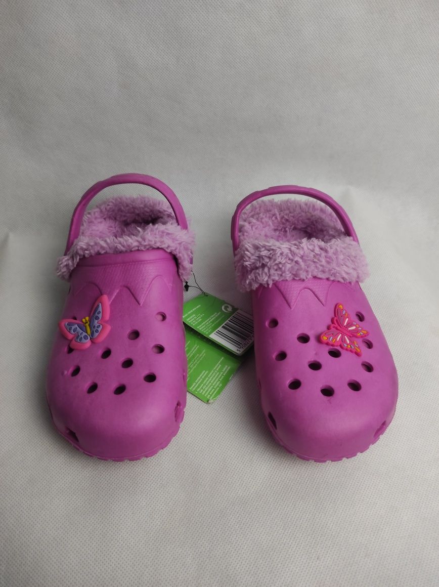 NOWE Ocieplane dziecięce buty a'la Crocs buty do ogrodu rozmiar 32/33