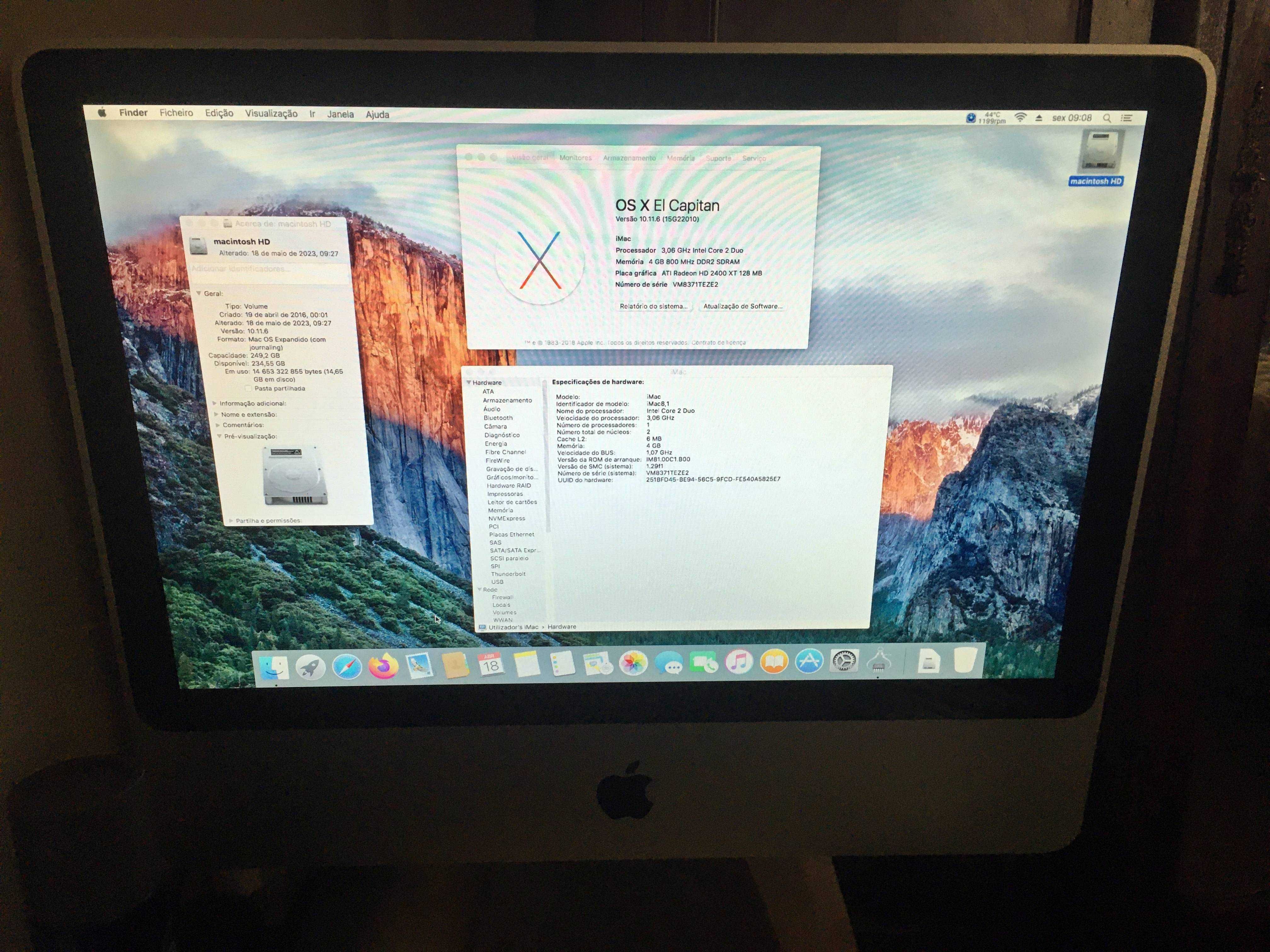 iMac 20'  (imac8.1) A1224 4Gb C2D 3.06Ghz