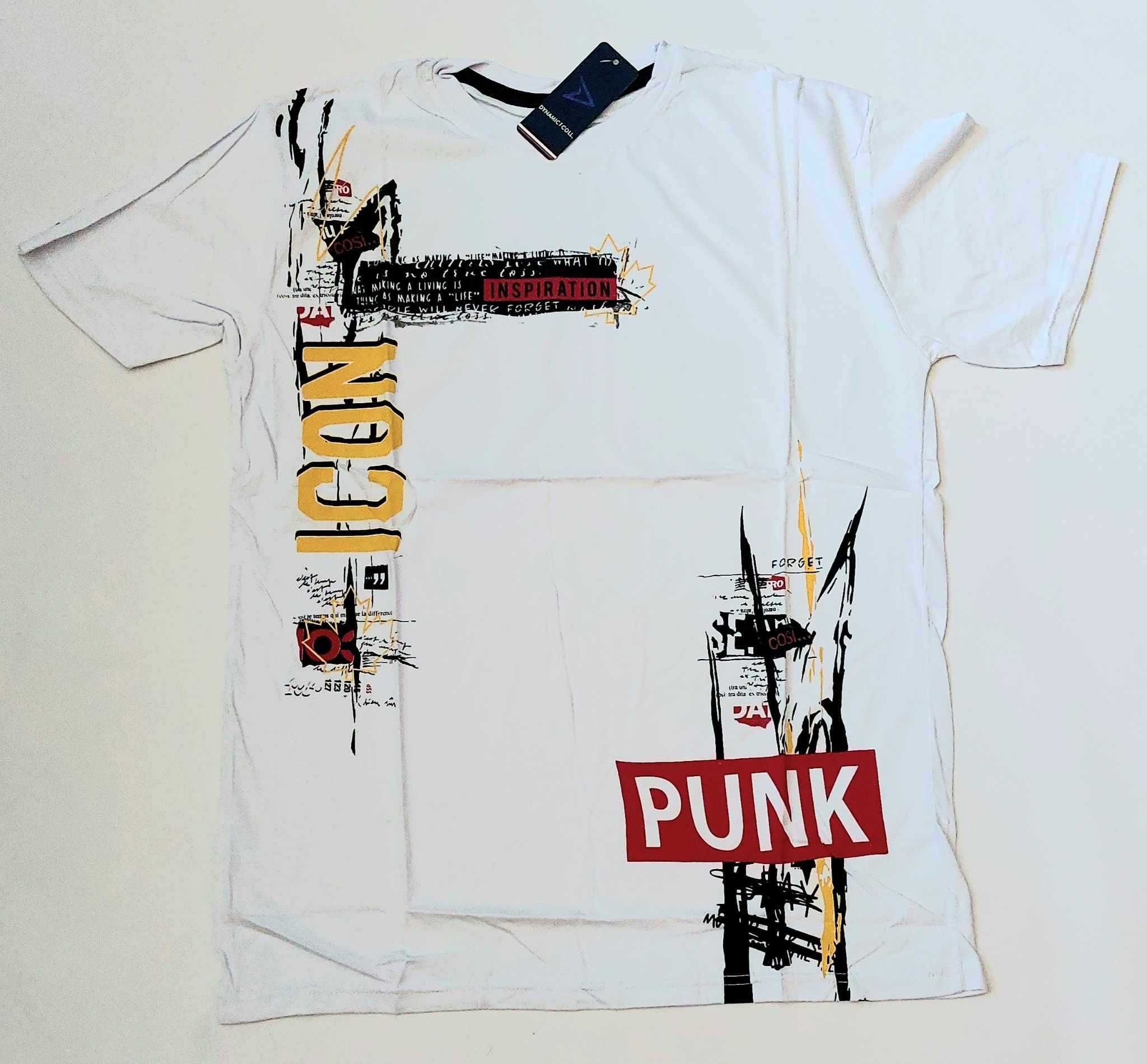 Koszulka męska bawełna t-shirt męski turecki DYNAMIC r. 2XL -112 cm