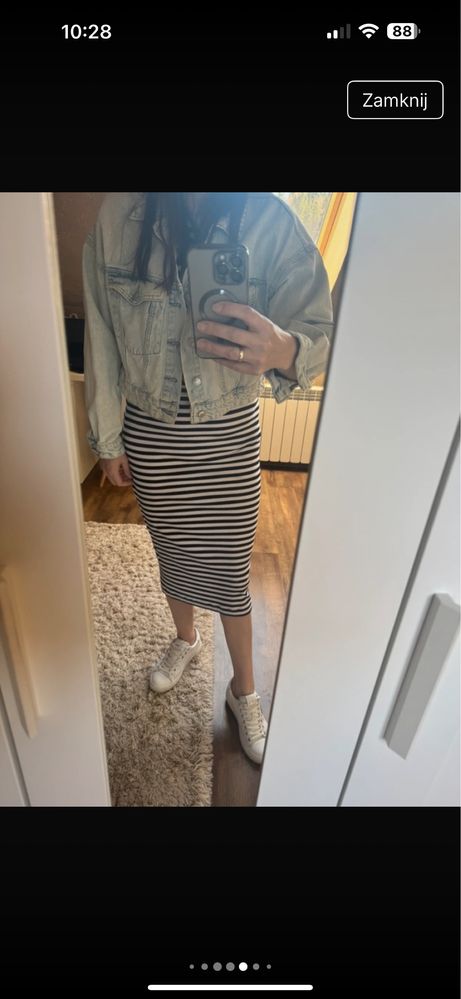 Krótka kurtka dżinsowa rozm m oversize
