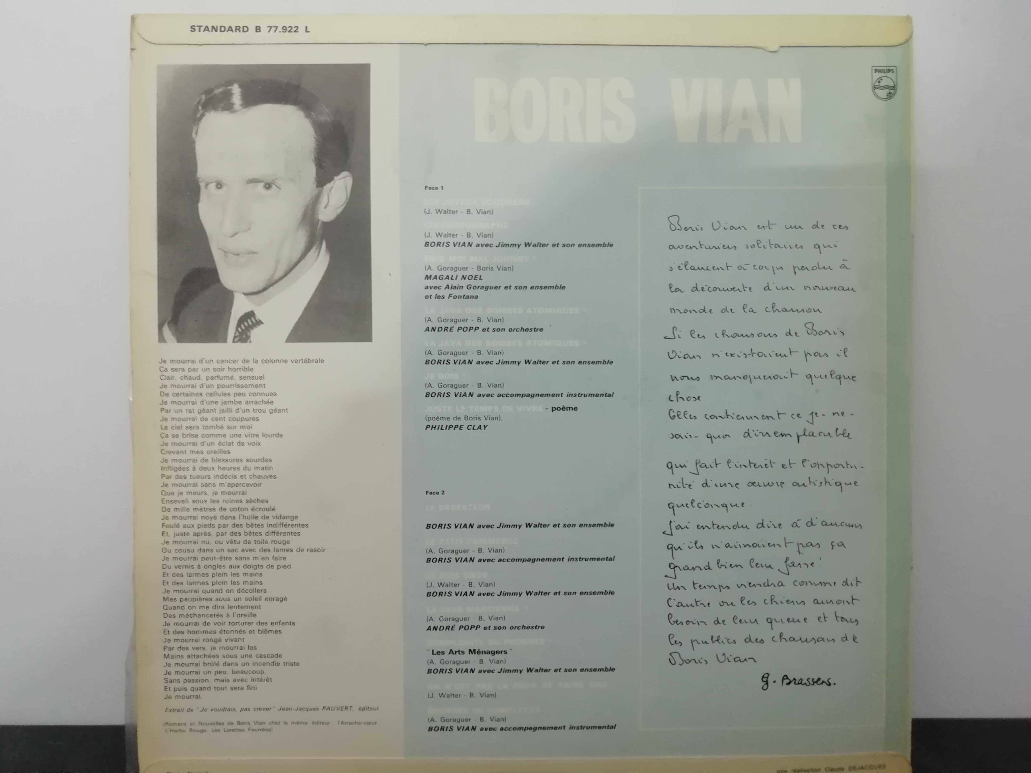 Vinil Fernanda Maria, Boris Vian e Outros