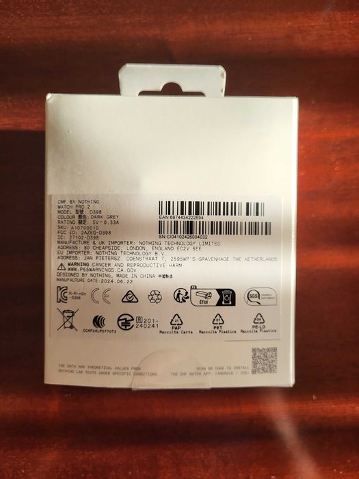 Nothing Watch Pro 2 (Preto) - Como Novo