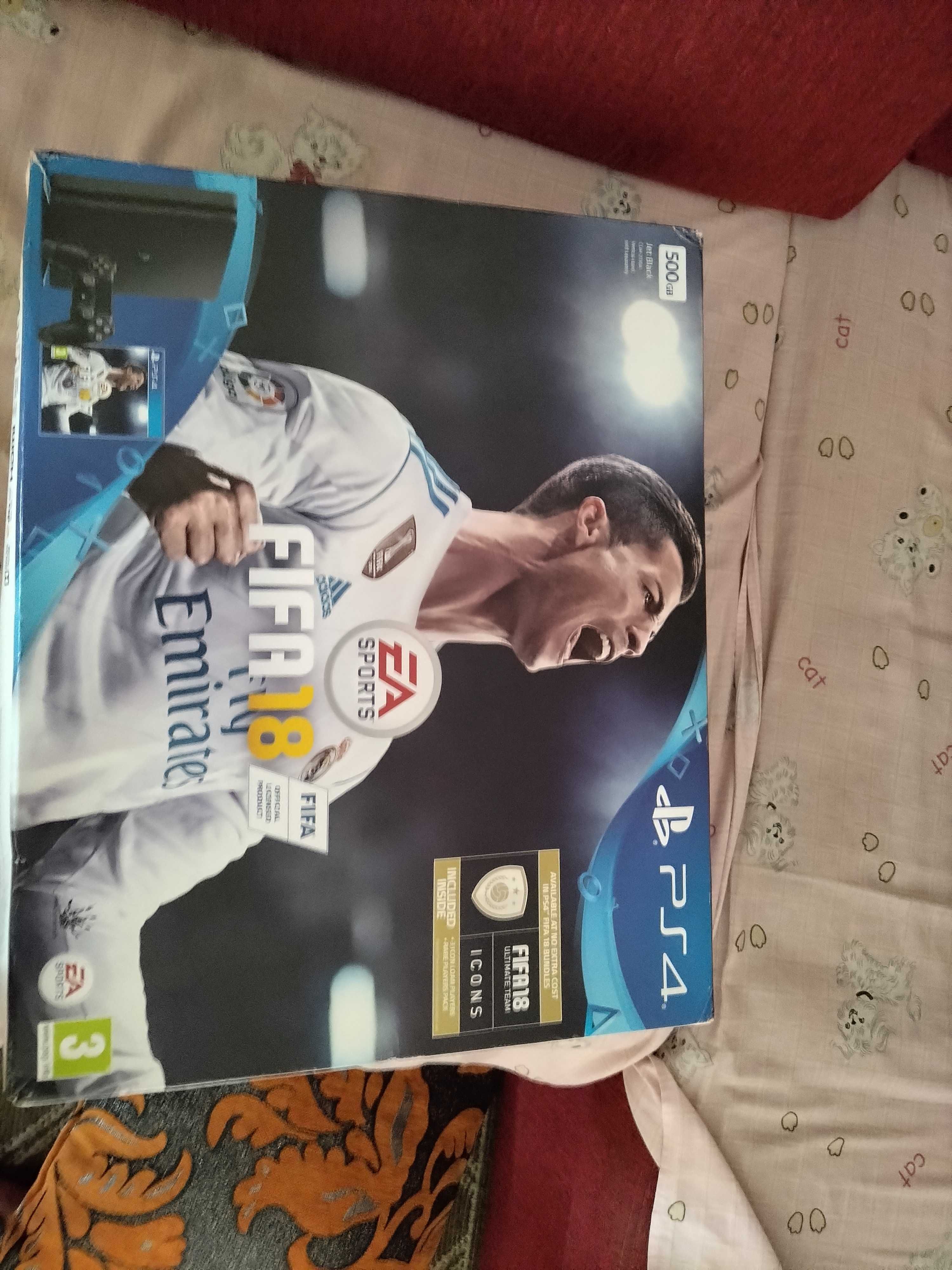 PlayStation 4 500 GB,3 jogos, comando e respectivos cabos,na caixa