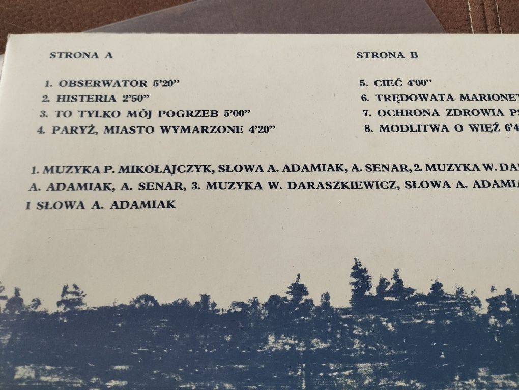 Płyta winylowa, Zespół Rezerwat, 1984, Savitor, 1 wydanie, Obserwator