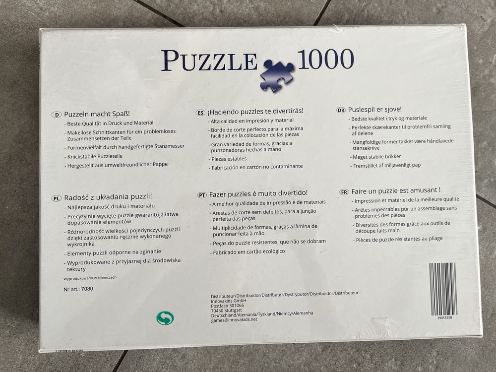 Nowe puzzle, 1000 elementow, góry