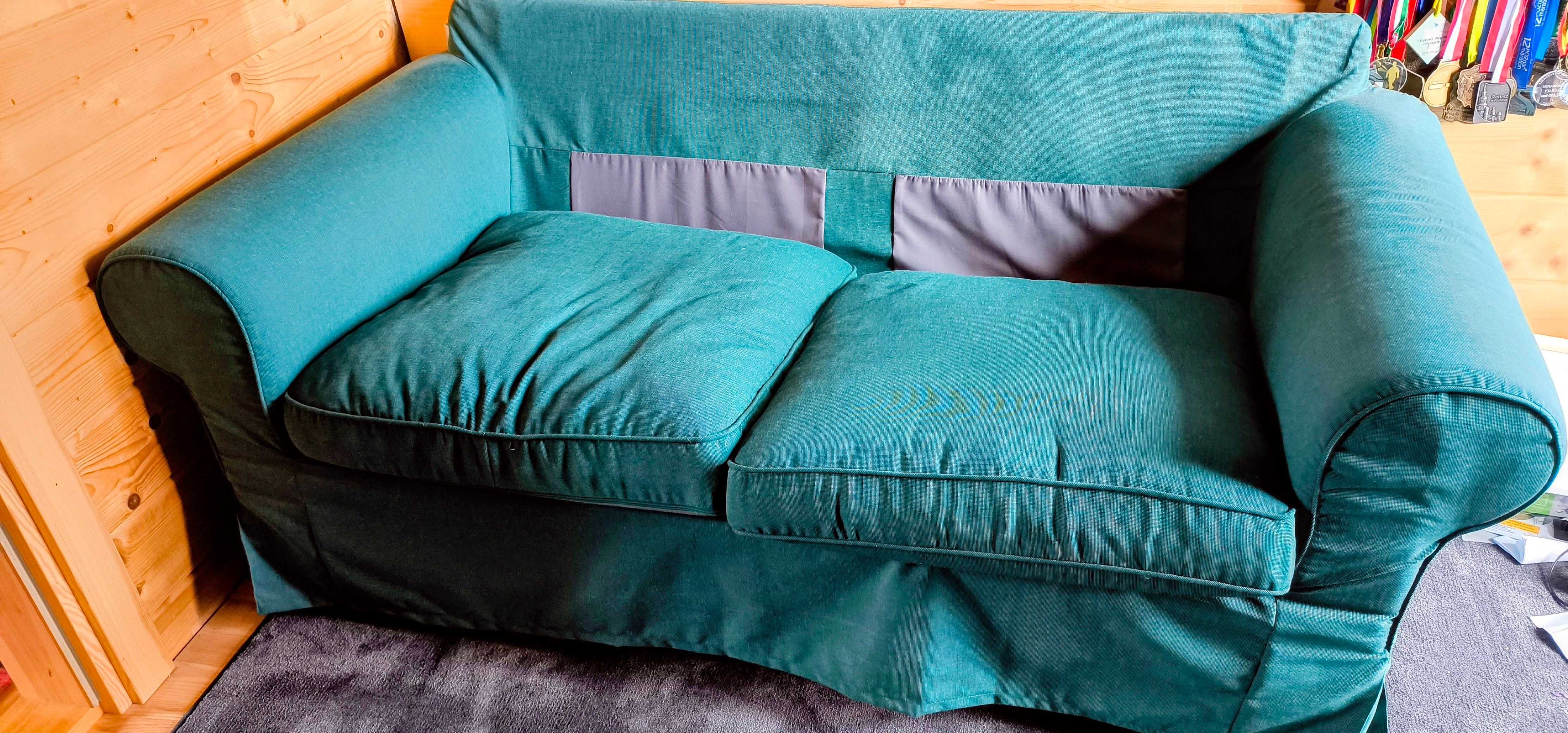 Ikea EKTORP Sofa 2-osobowa zielona jak nowa