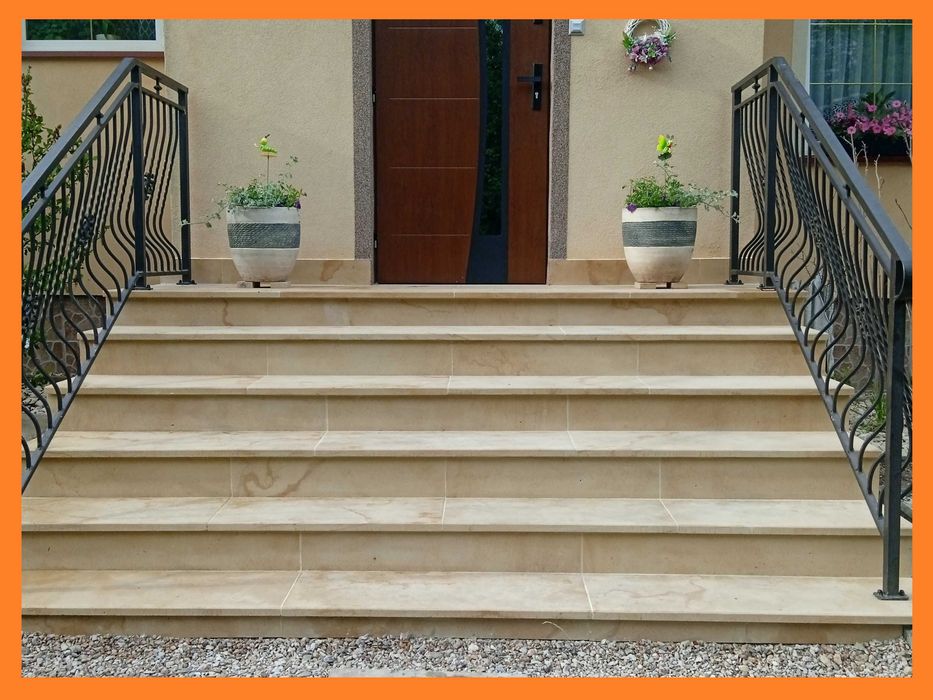 50. Stopnica z piaskowca | Faza | 100×35×5 cm | Okładzina schodowa |