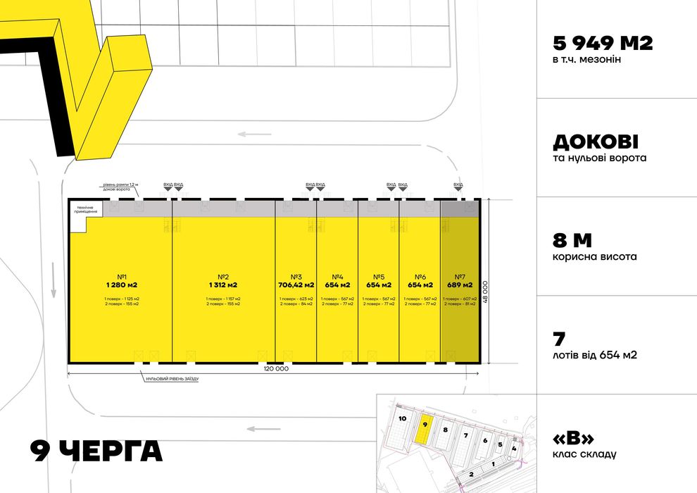 Оренда складу 689 м² в ЛЦ PERETYN (поряд з митницею) у Львові