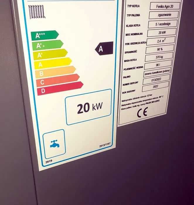 Kocioł 20KW piec na węgiel drewno 160m2 Kotły Pleszew 3kanały Wys0zł