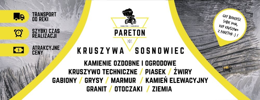 Transport kruszyw wywrotka prace ziemne niwelacja terenu wywóz dolomit