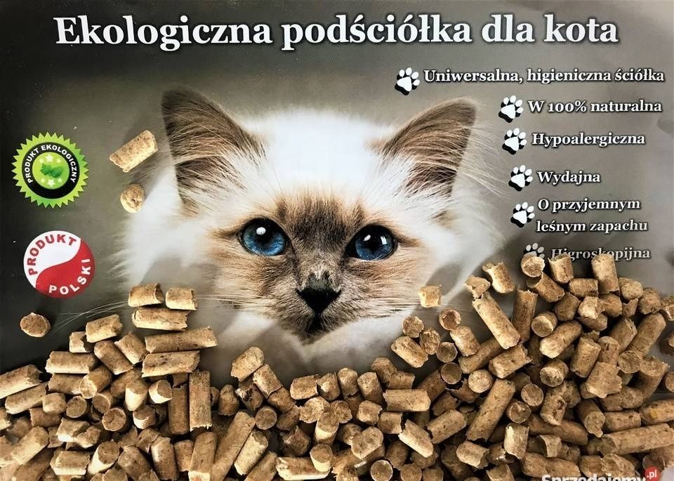 Żwirek drewniany dla kota królika świnki Pellet 15kg.Polski Produkty