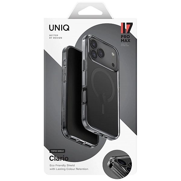 Etui UNIQ Clario Magclick Charging na iPhone 17 Pro Max - czarne