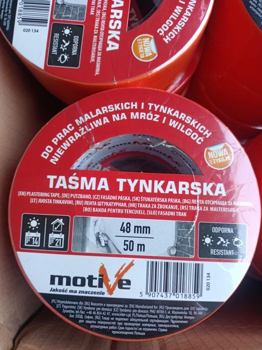 Taśma tynkarska, elewacyjna pomarańczowa