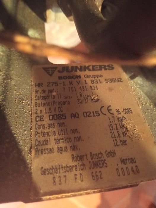 Esquentador junkers