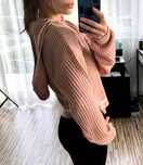 Bluza z kapturem, krótka, prążek, Select, S