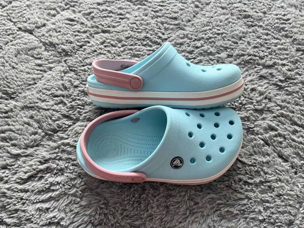 Crocs klapki niebiesko różowe roz 33/34