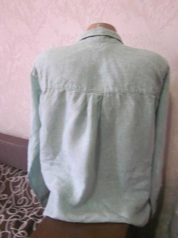 Рубашка uniglo из 100% льна р s-m цвет мятный Состояние новое