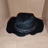 шляпа черная "ковбойская"