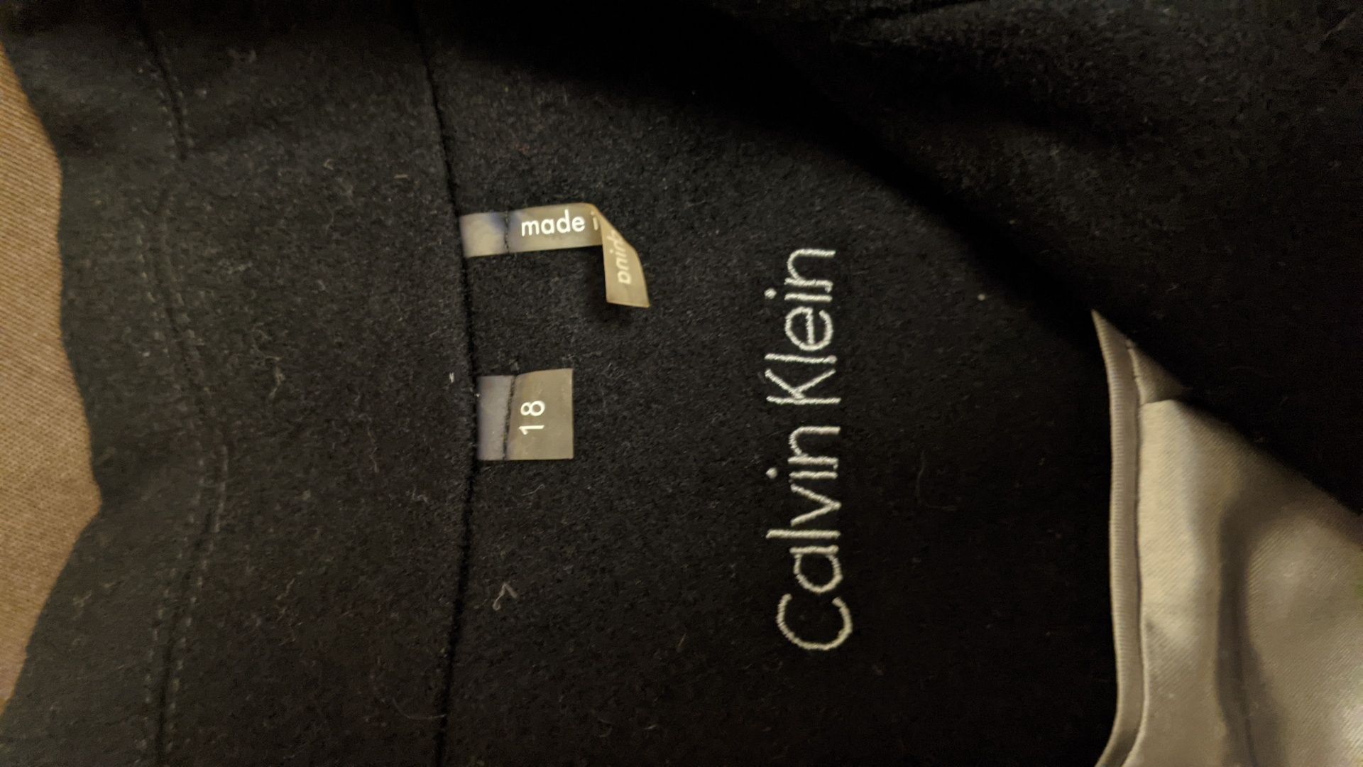 Двубортное пальто(полупальто) шерстяное CALVIN KLEIN оригинал новое XL