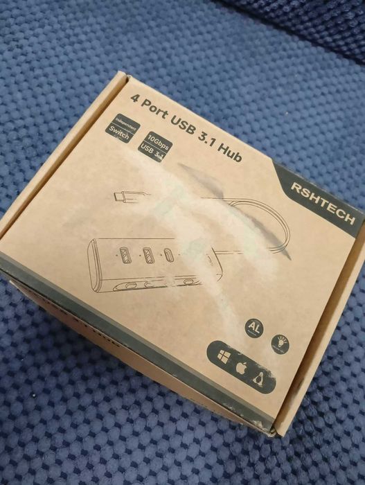 Koncentrator USB HUD 2xUSB-C 2xUSB A 10Gbps