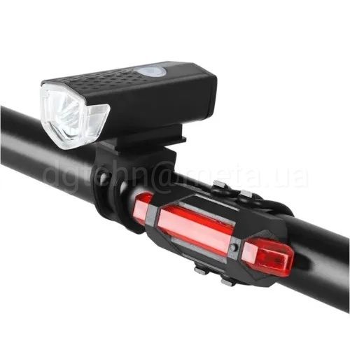 Набор фонарей для велосипеда USB 2шт, передний и задний
