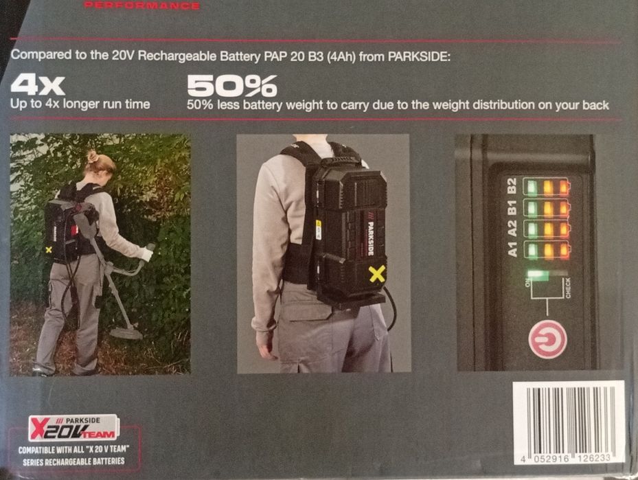 Plecak do ładowania akumulatora