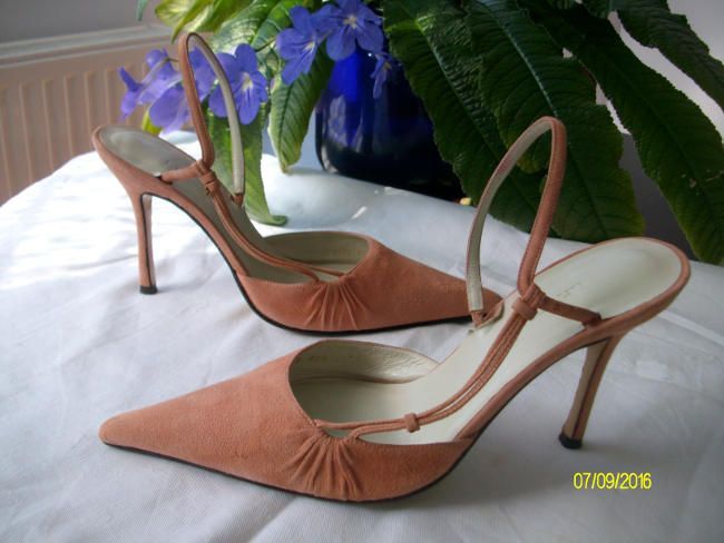 L.K. Bennett włoskie zamsz skórzane szpilki 40,5 nude