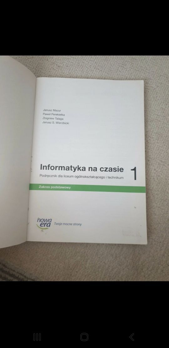 Podrecznik do informatyki klasa 1