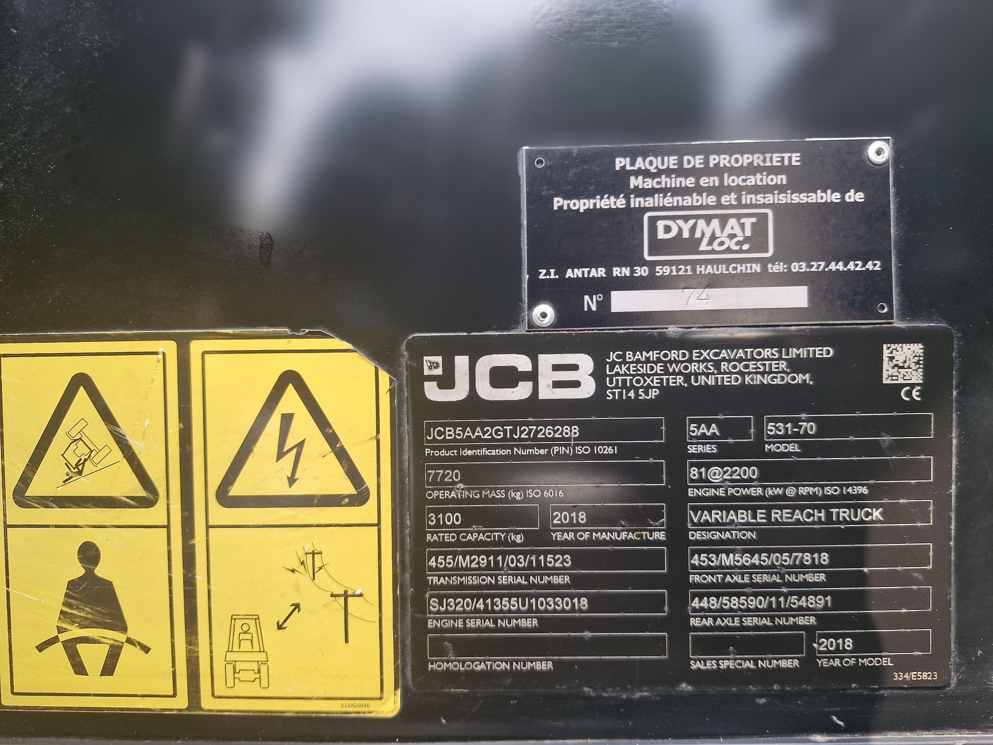 Jcb 531-70 /2018r merlo bobcat john claas kramer ładowarka Teleskopowa