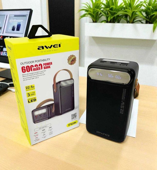 Зовнішній акумулятор 60000 мАг – зарядка для всіх гаджетів power bank