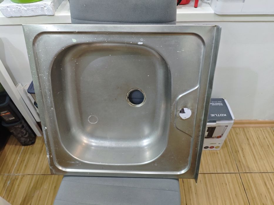 Мойка кухонная накладная из нержавейки, раковина 50×50 из нержавеющей