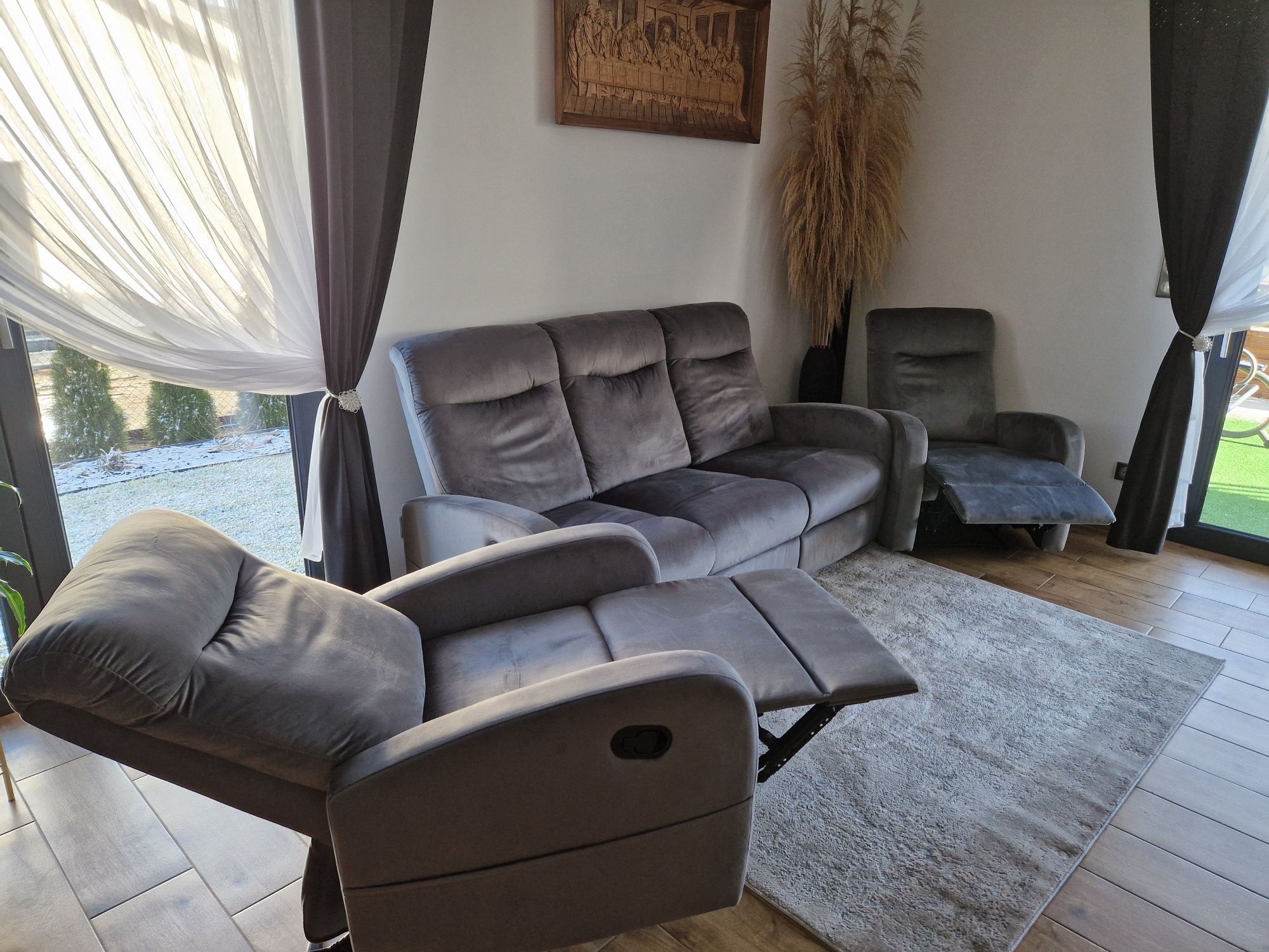 Sofa I dwa fotele z funkcją relaks