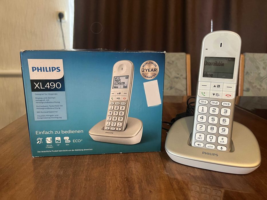 Радіотелефон Philips XL490 домашній телефон