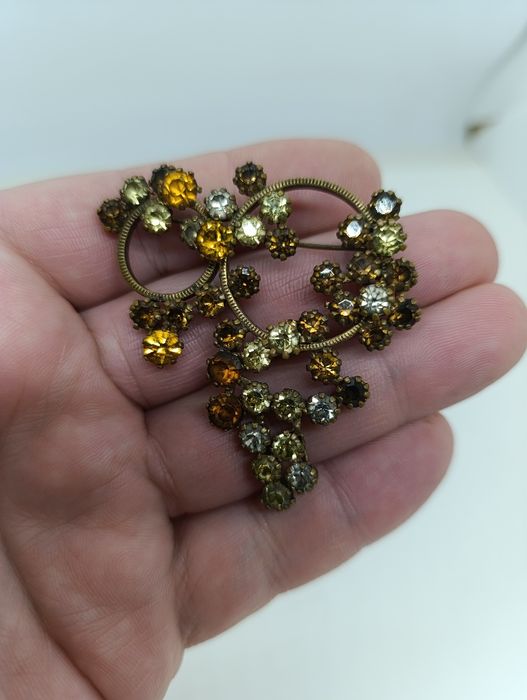 Радянська брошь брошка жіноча прикраса біжутерія СССР чехословацька