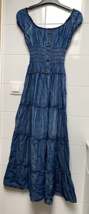 Sukienka jeans bawełna cudo uni long