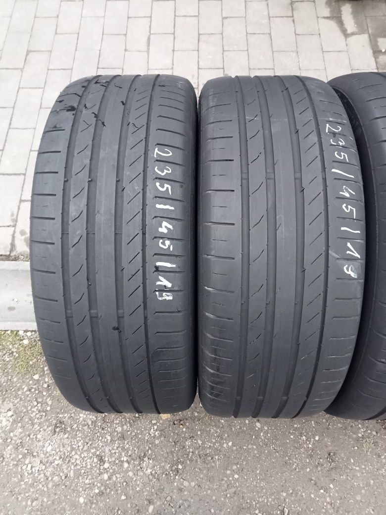 4x Opony Używane Letnie 235/45R19 Continental