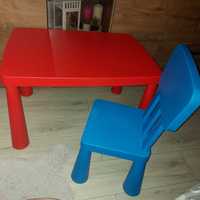 Krzesło i stolik ikea Mamuta