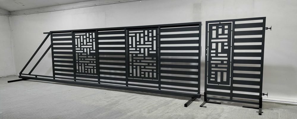 Brama przesuwna 4m + furtka 1m - PRODUCENT