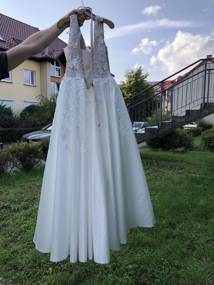 Suknia ślubna Anabel, akryl, biała/beżowa