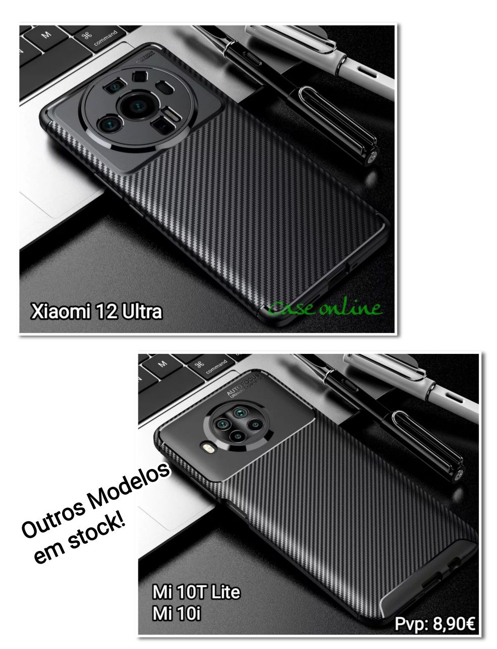 Capa T/ Fibra Carbono Xiaomi 12 Ultra / Xiaomi Mi 10T Lite / Mi 10i