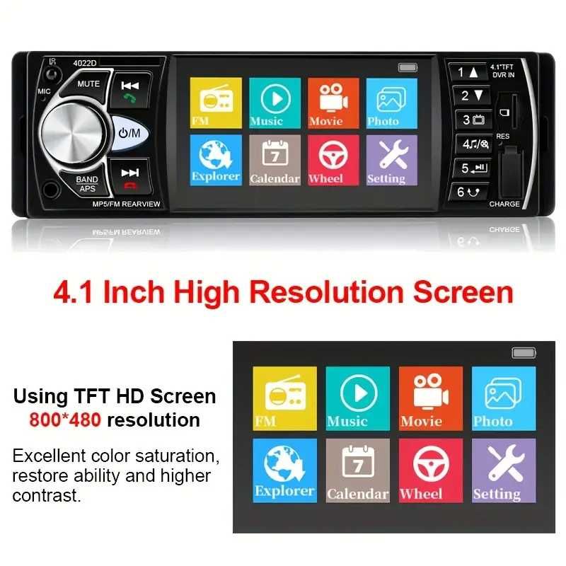 radio  tátil Multimídia Vídeo USB/AUX/FM comando universal