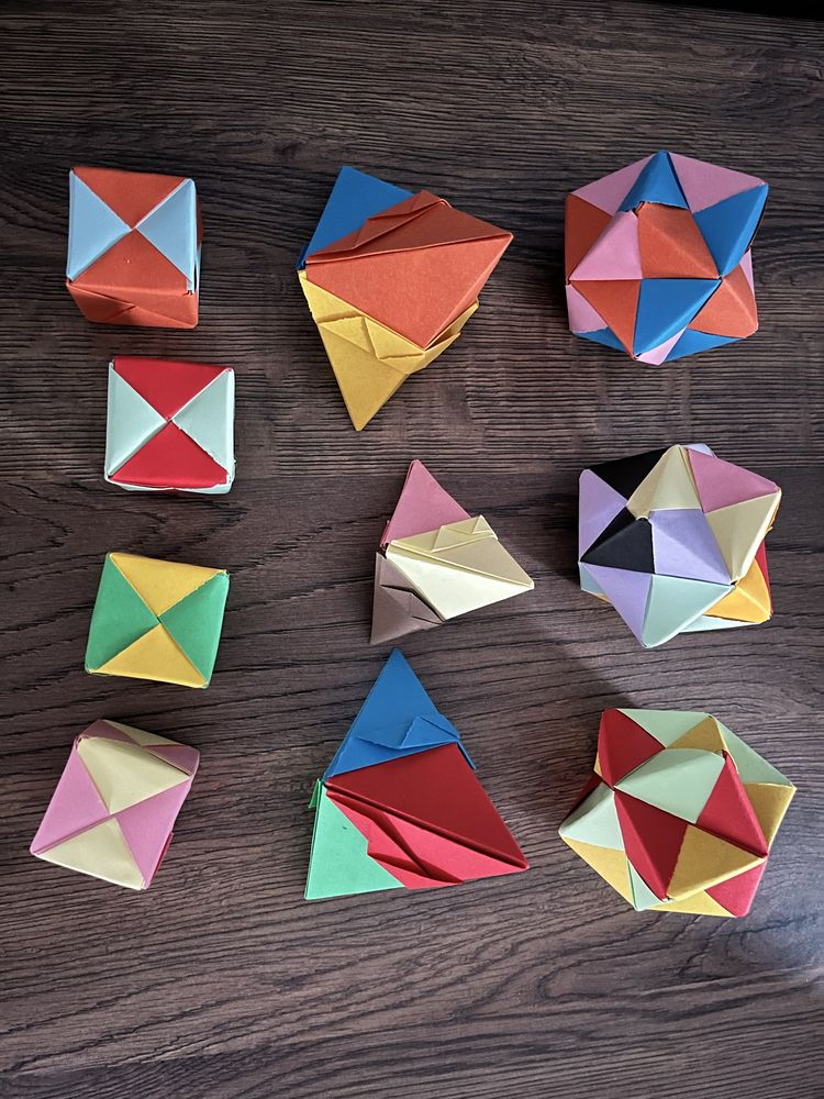 Orogami modułowe , figury matematyczne origami
